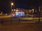 Police at the scene of an incident on Burngreave Road