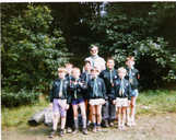 Peter Whiteley and his Scouts at a district cub camp