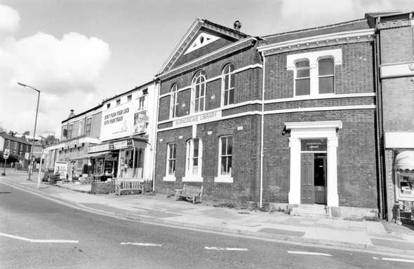 Burngreave Library, Gower St, before closing in May 1990. Photo courtesy of Sheffield Local Studies Library (ref u03149)