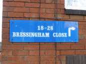 Bressingham Close sign