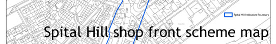 Spital Hill shop front scheme map