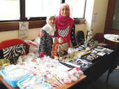 A jewellery and a sweet stall