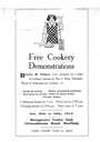 Vestry Hall cookery leaflet