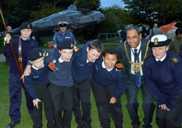 Sea scouts with Lord mayor